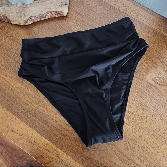 CLASSIC BLACK HIGH WAISTED BIKINI BOTTOMS #0332 - Picture 5 of 5